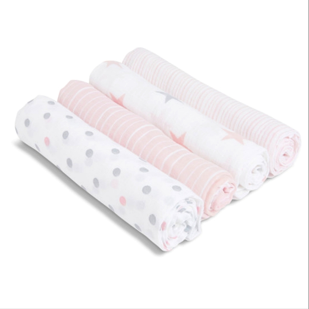 Cotton Muslin Swaddles (4 pack)